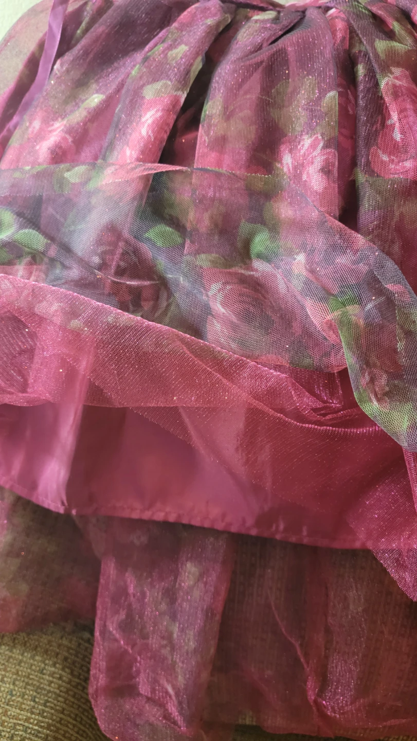 Girls' Sparkling Floral Mesh Party Dress size 7/8 - photo 3