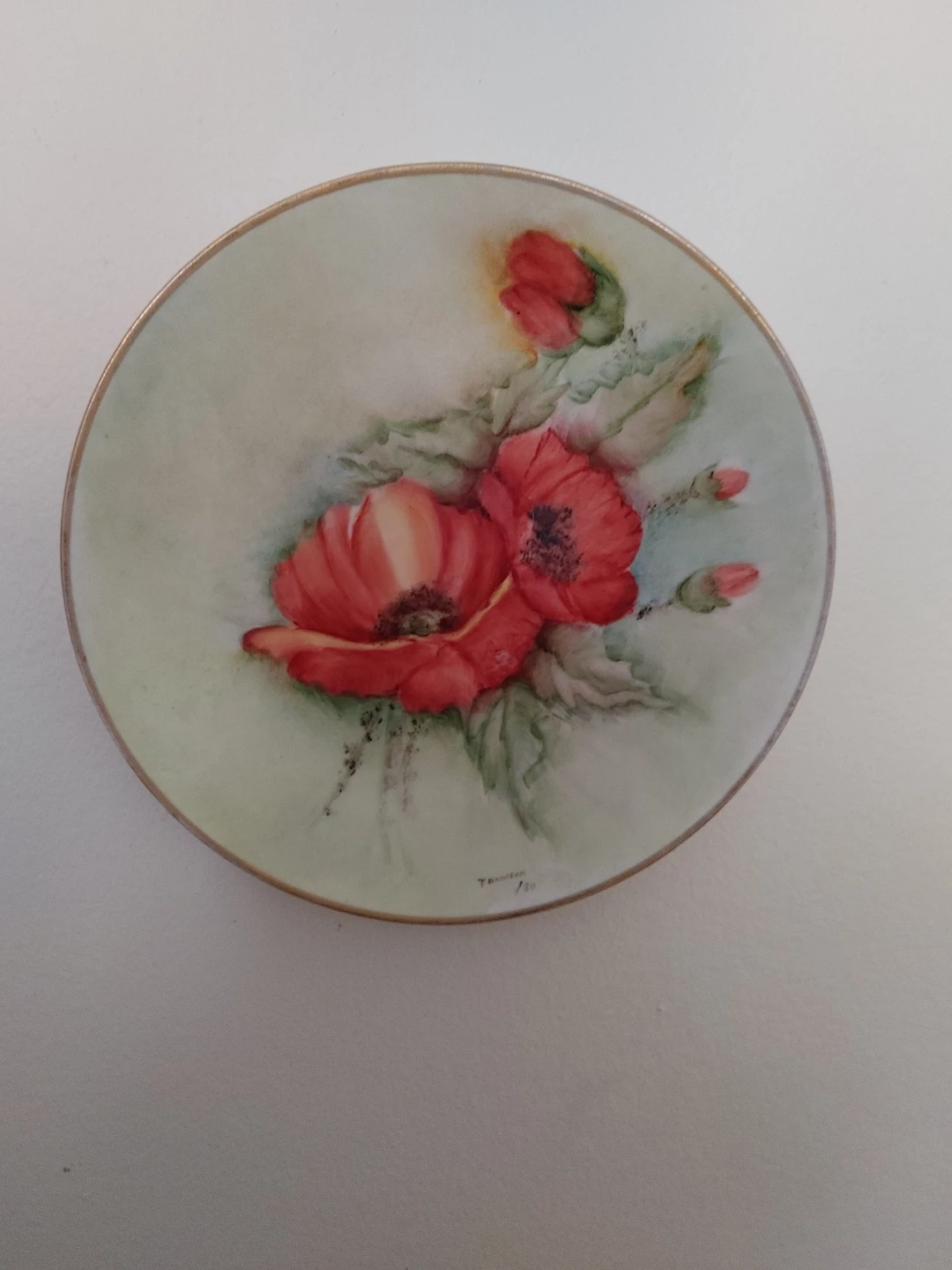 Bareuther Bavaria decorative plate with poppies