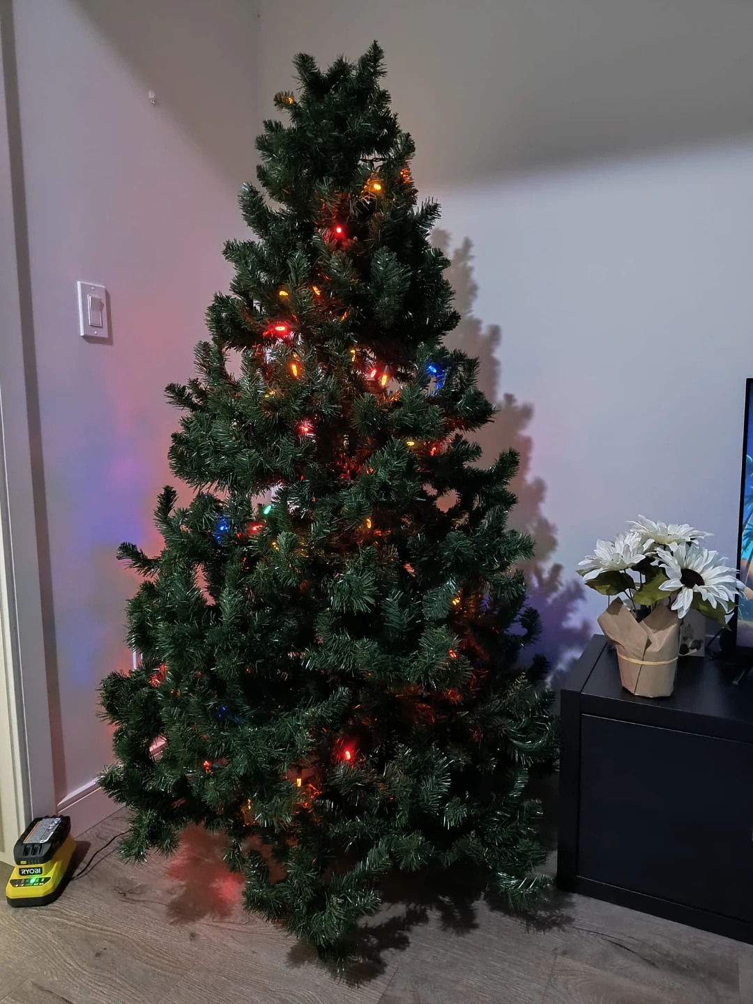 Artificial Christmas Tree with some ornaments