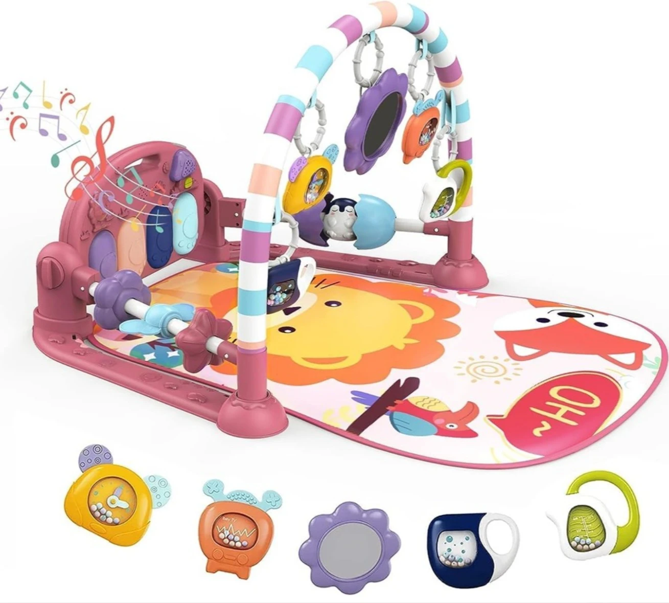 Baby Gym and Play Mat with Musical Piano