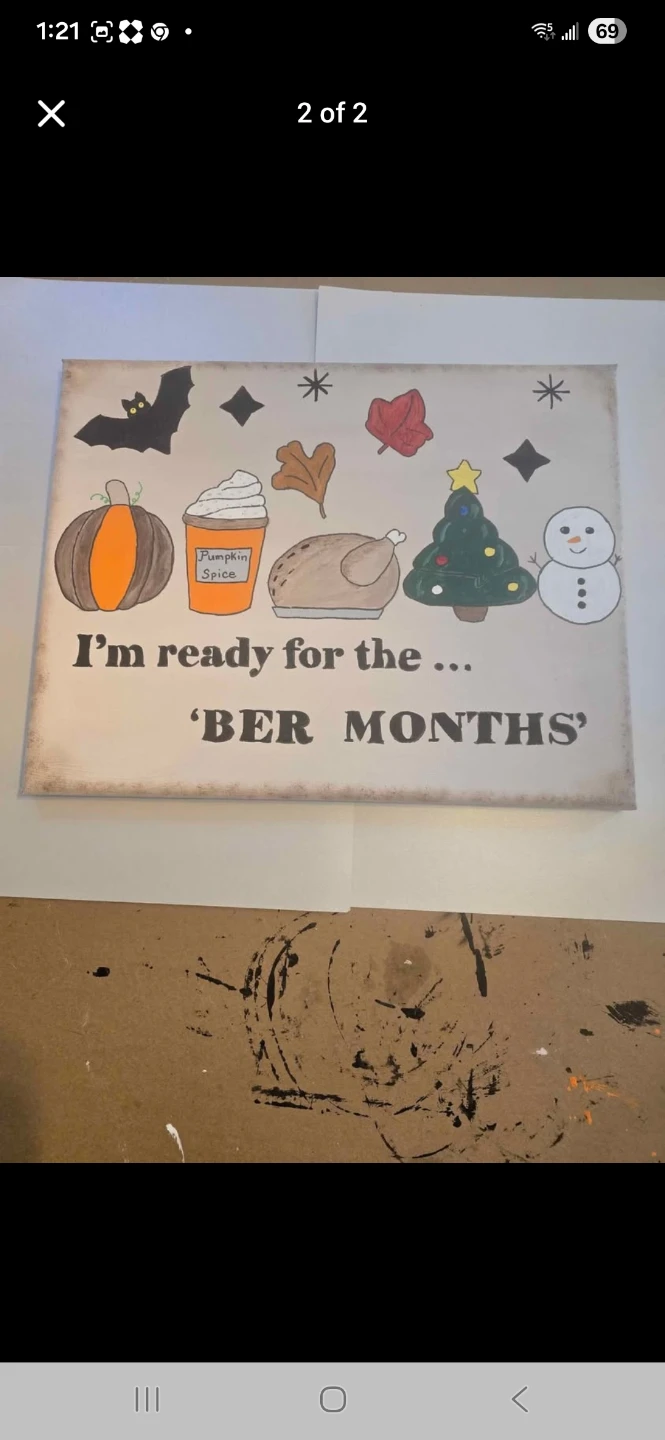 I'm Ready for the 'Ber Months Canvas Art