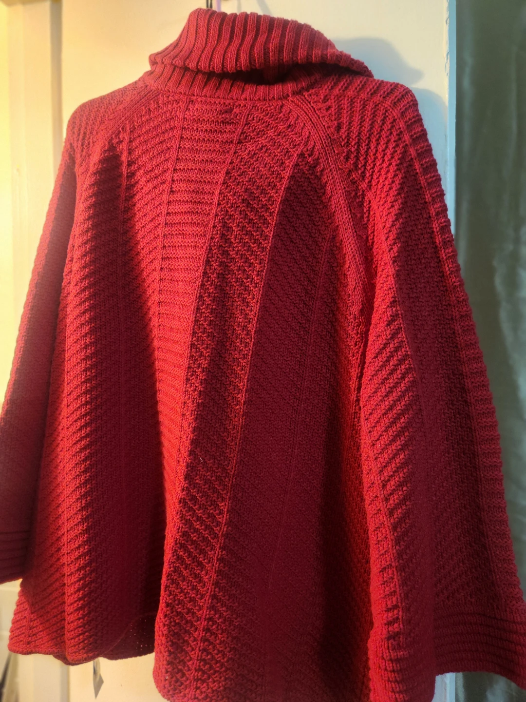 JM Collection Red Knit Toggle Cardigan Sweater XL - photo 2