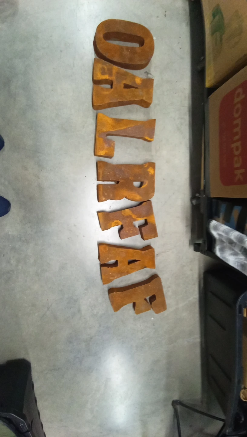 7 RUSTY Metal Letters for Decor