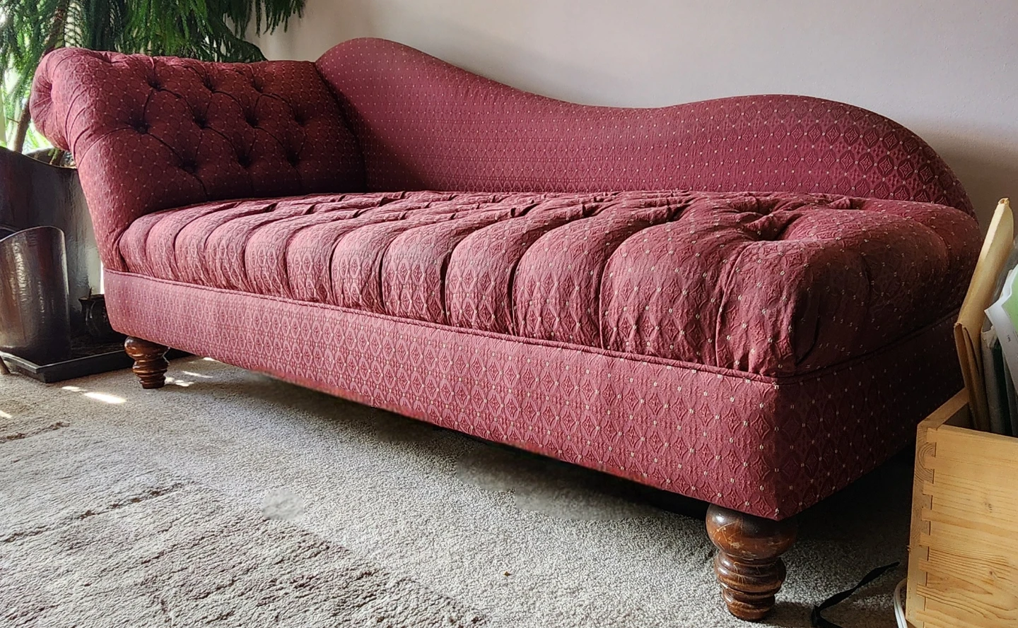 Red Chaise Lounge Sofa