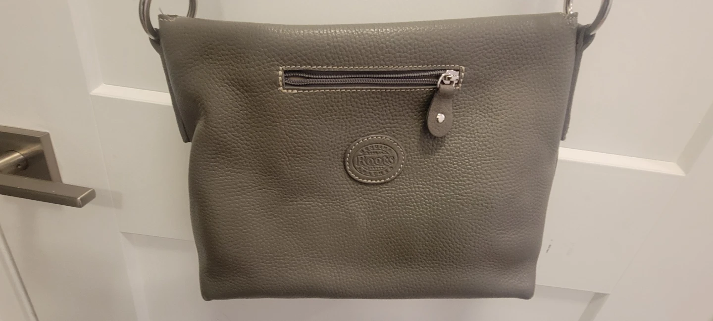 Roots Leather Shoulder Bag - Grey - photo 3