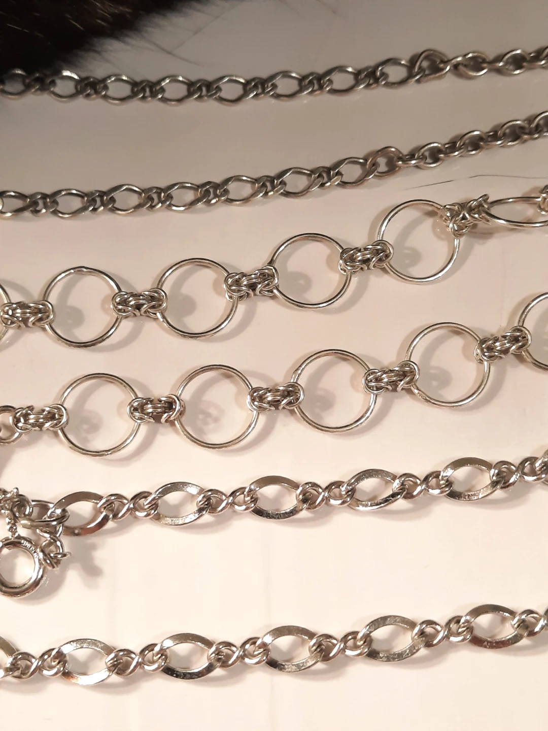 Sterling Silver Bracelets with Cross Charm and Rings - photo 2