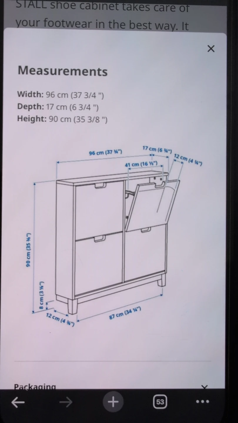 IKEA STALL Shoe Cabinet - White - photo 3