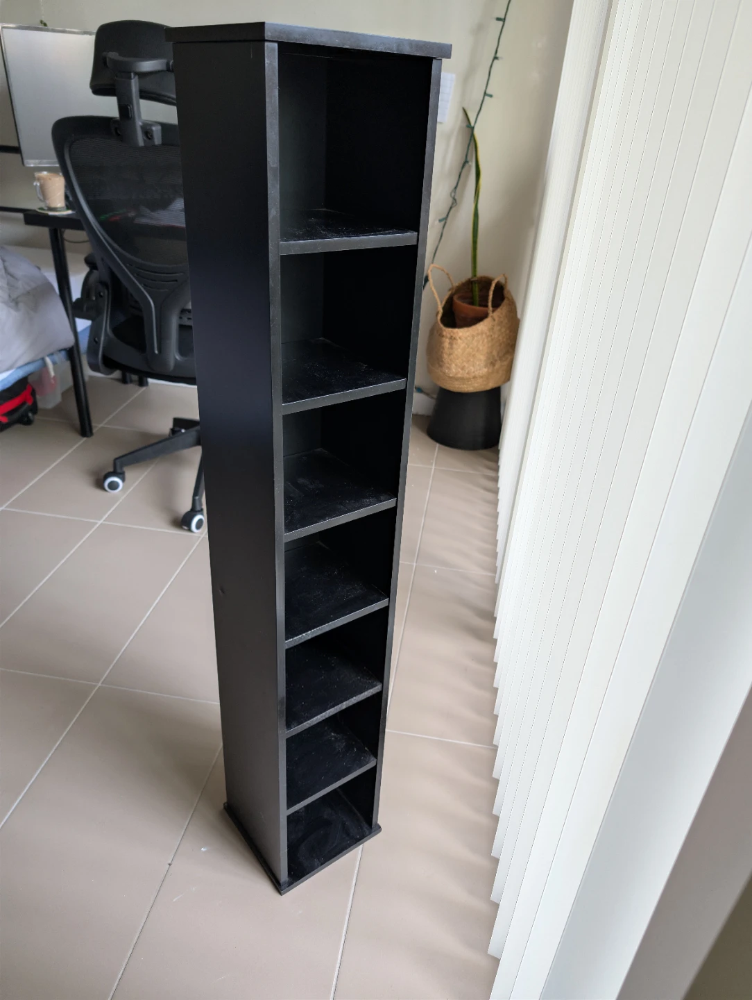 Black Tall Shelf Unit