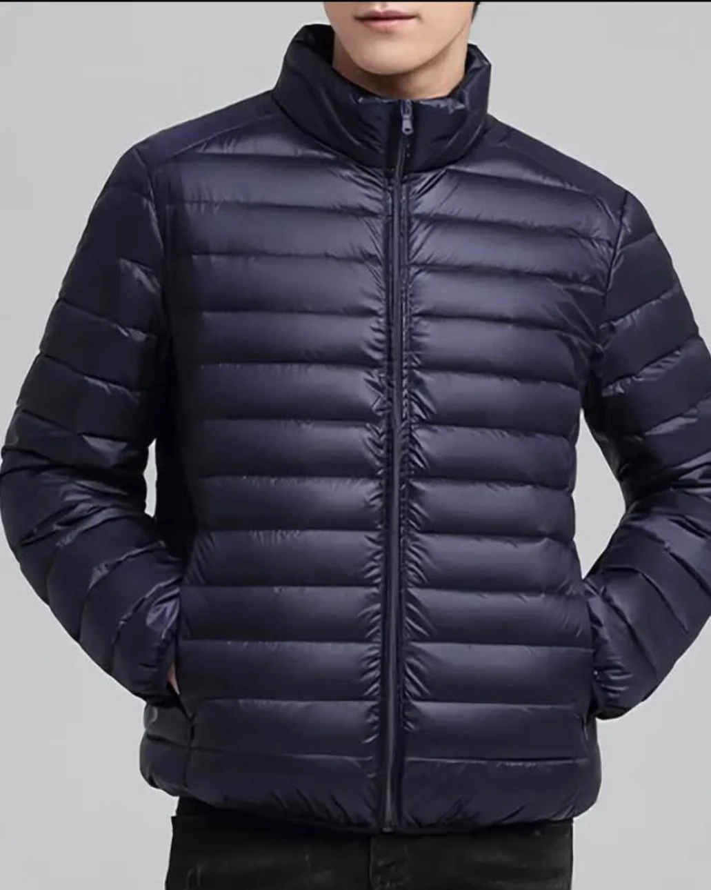 Men's Navy Blue Puffer Jacket