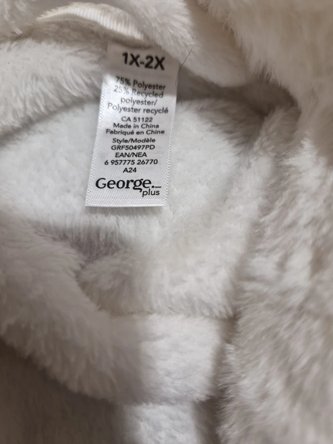 New (no tag)- George Women's Plus Plush Robe - size 1X-2X - photo 2