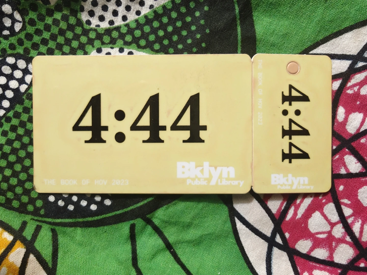 Bklyn Public Library "The Book of HOV 2023" 4:44 Card🏆