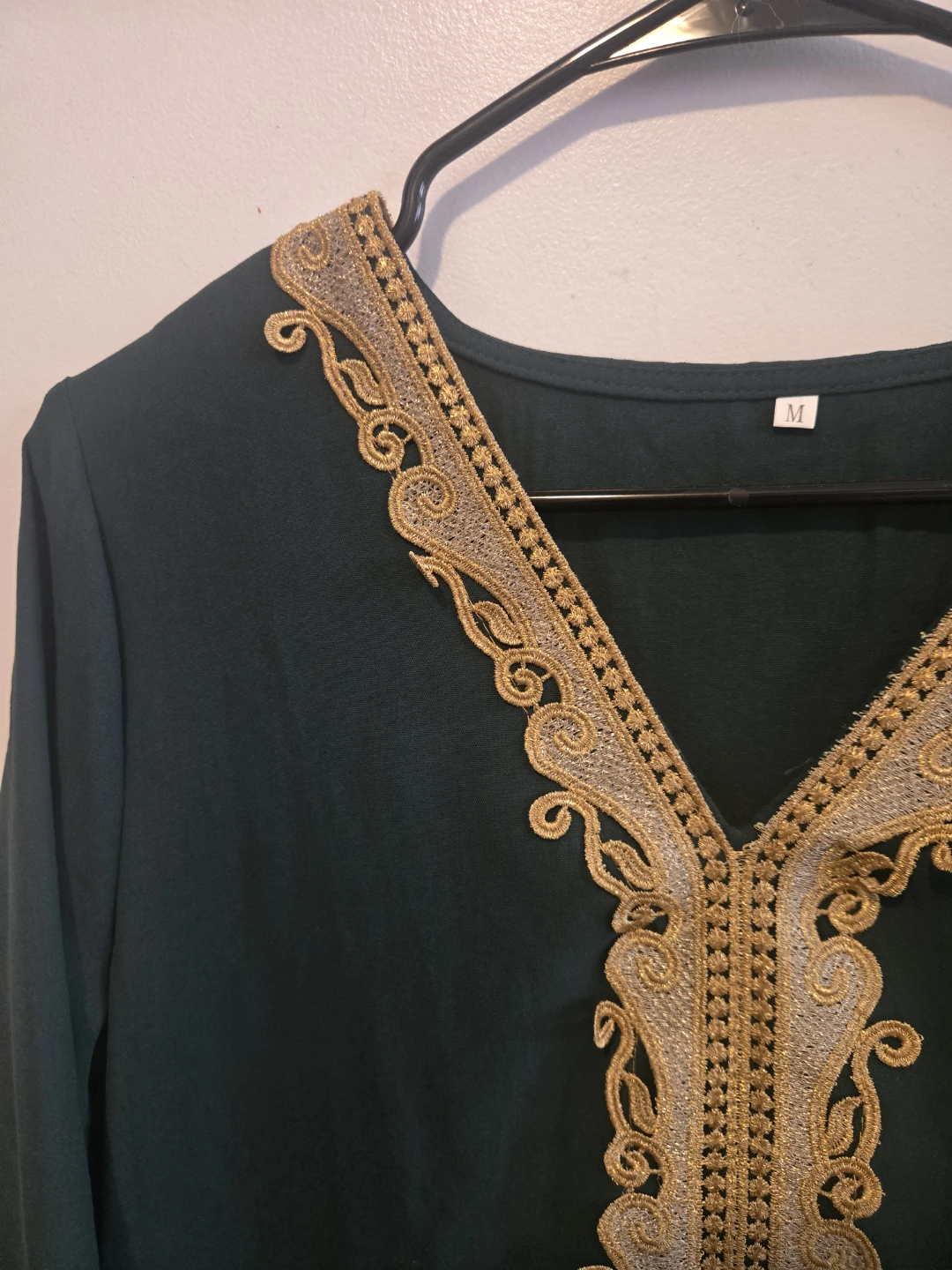 New dark green abaya dress with Gold Trim💚 - photo 4