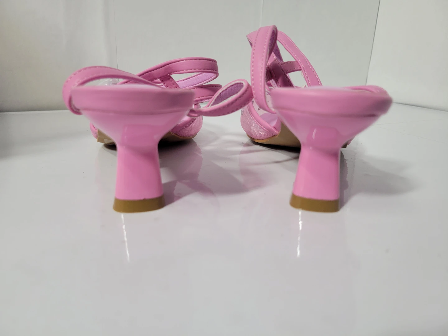 NEW Pink Heart Embellished Slingback Heels, size 8 (48) - photo 4