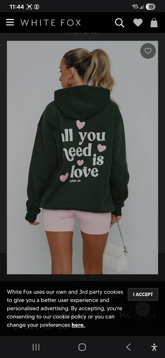 Whitefox dark green hoodie + sweatpants set