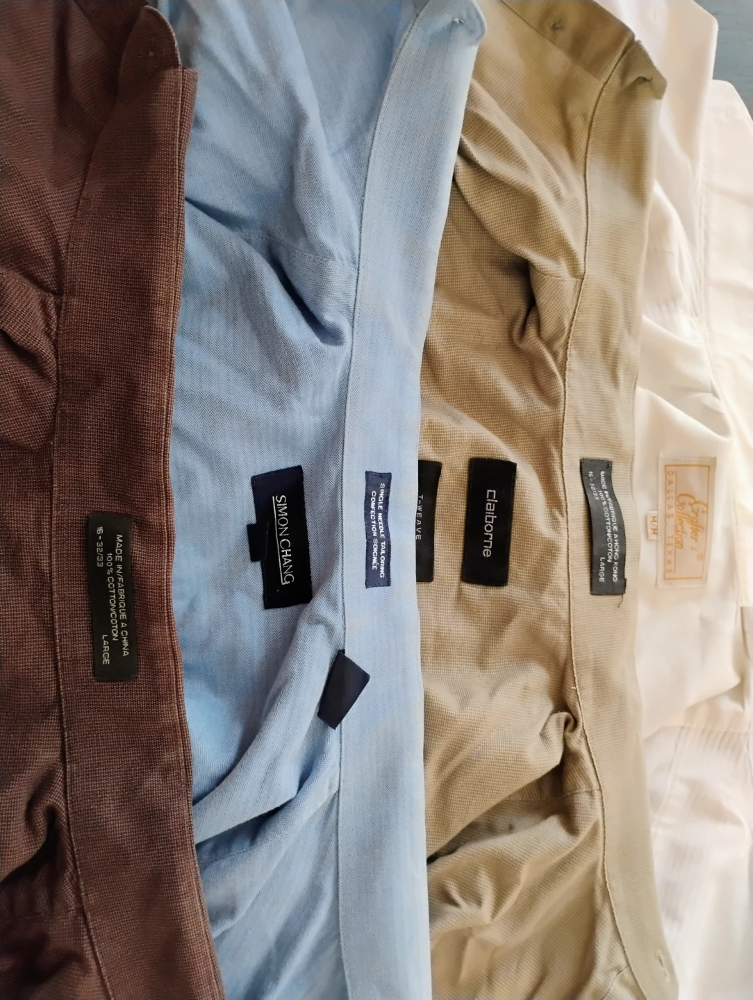 Bundle of 4 Men's Dress Shirts - Claiborne, Simon Chang - photo 2