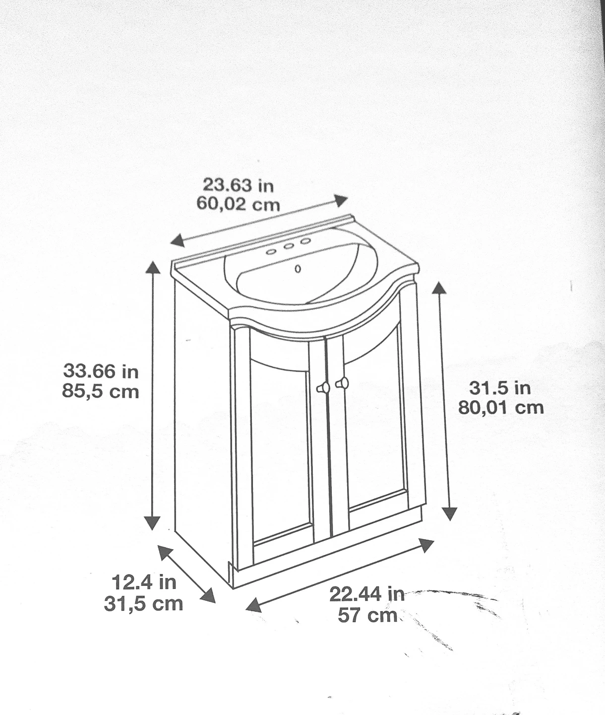 NEW - Project Source Vanity with Top - Espresso Finish - photo 3