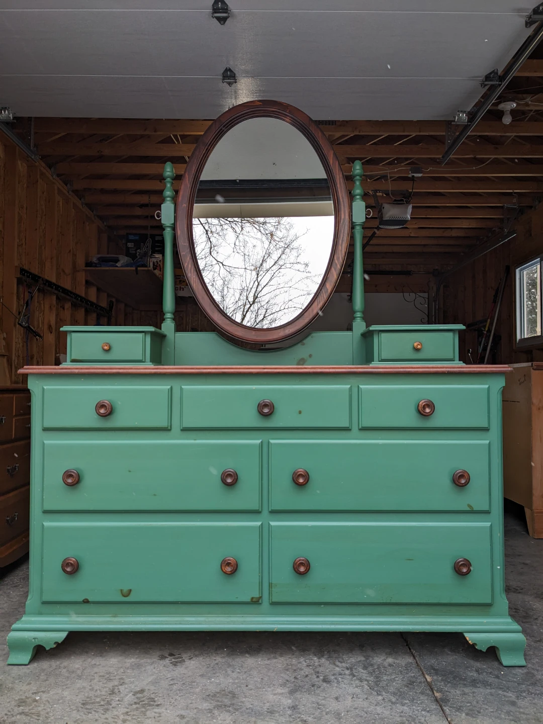 Farmhouse Dresser/Vanity Combo in Pine