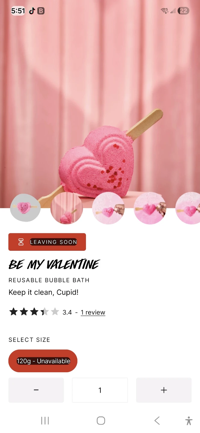 LUSH "Be My Valentine" Reusable Bubble Bar