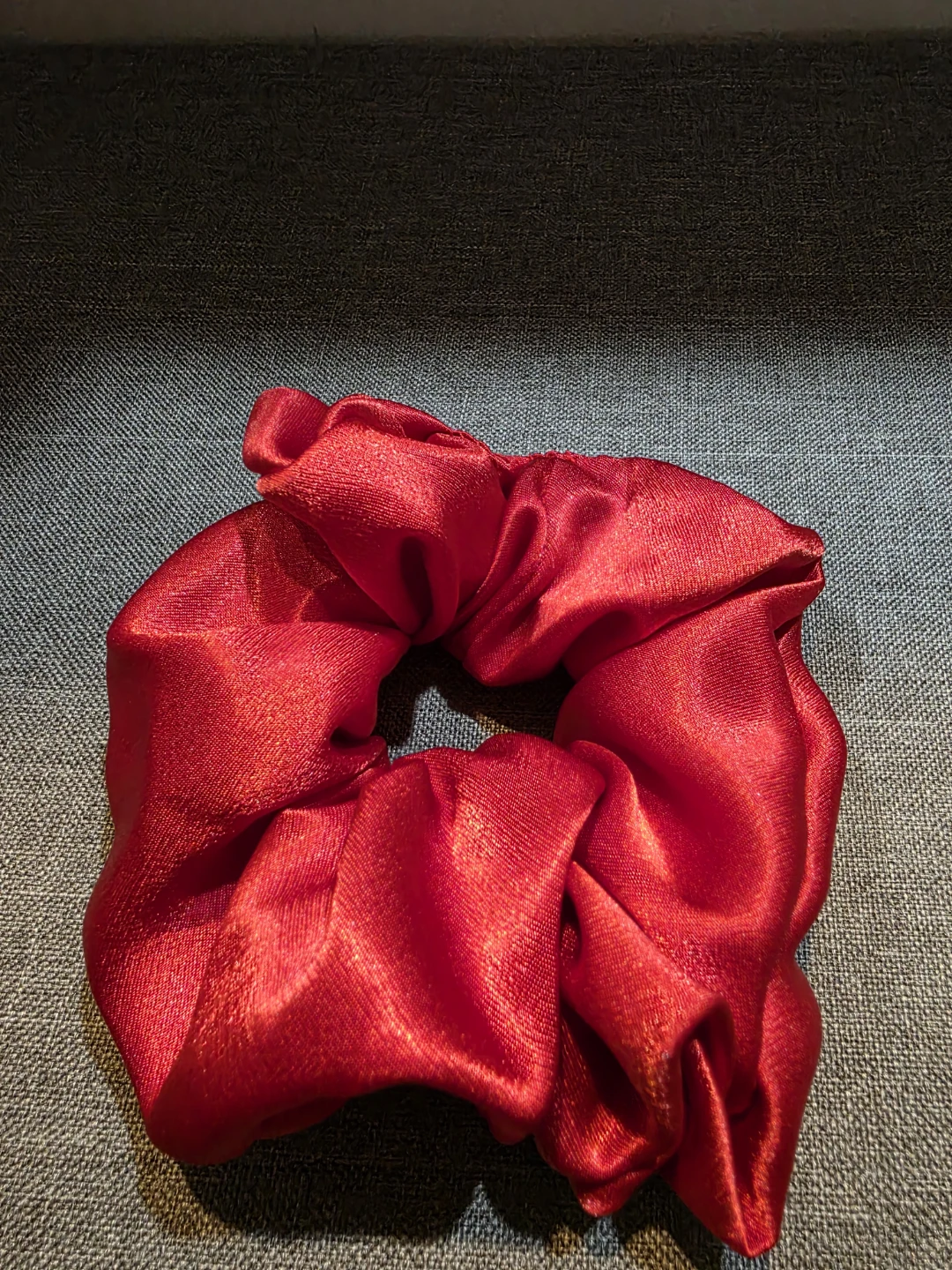 Red Satin Scrunchie (Large)