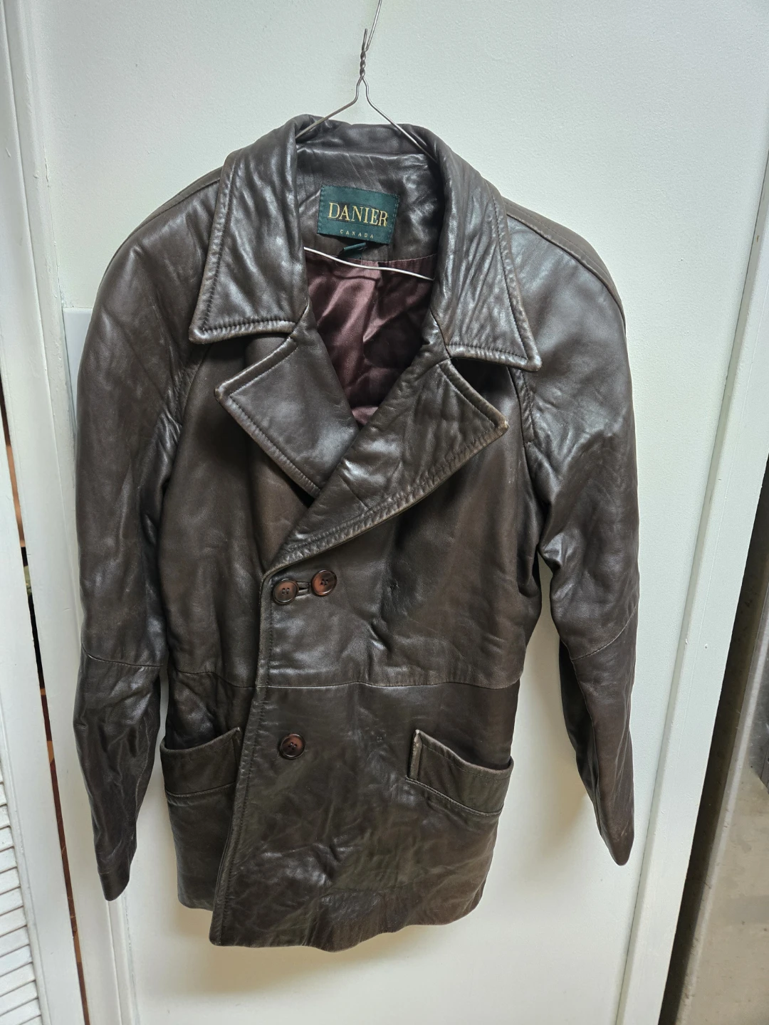 DANIER Brown Leather Jacket XS