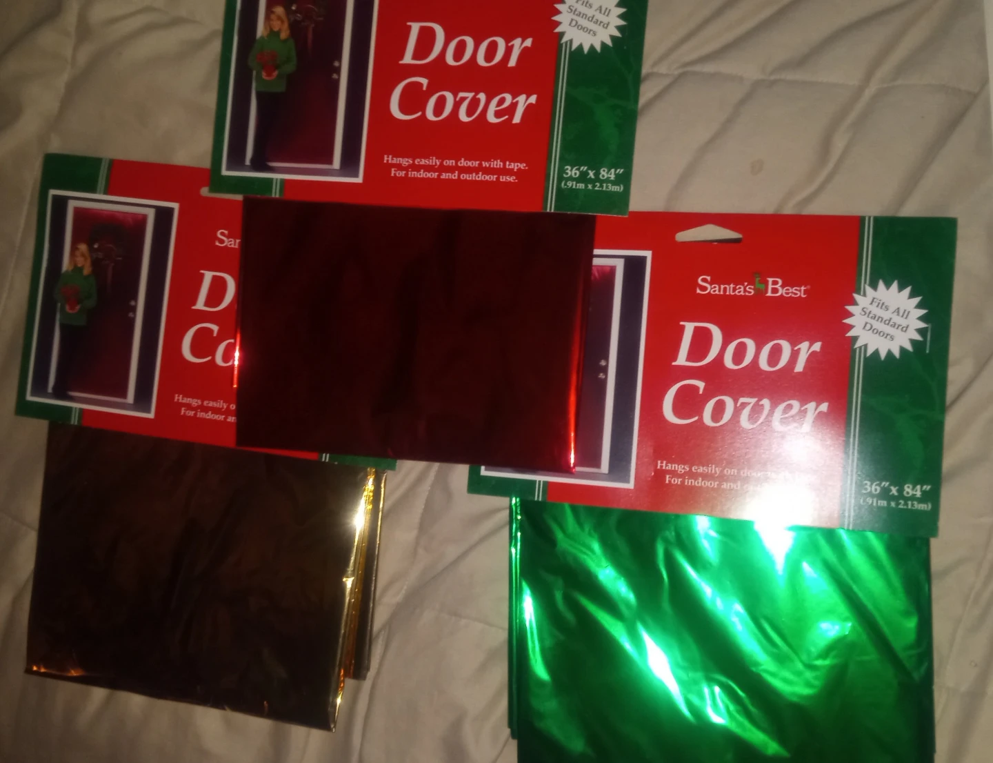 Santa's Best Door Cover 36" x 84" lot of three