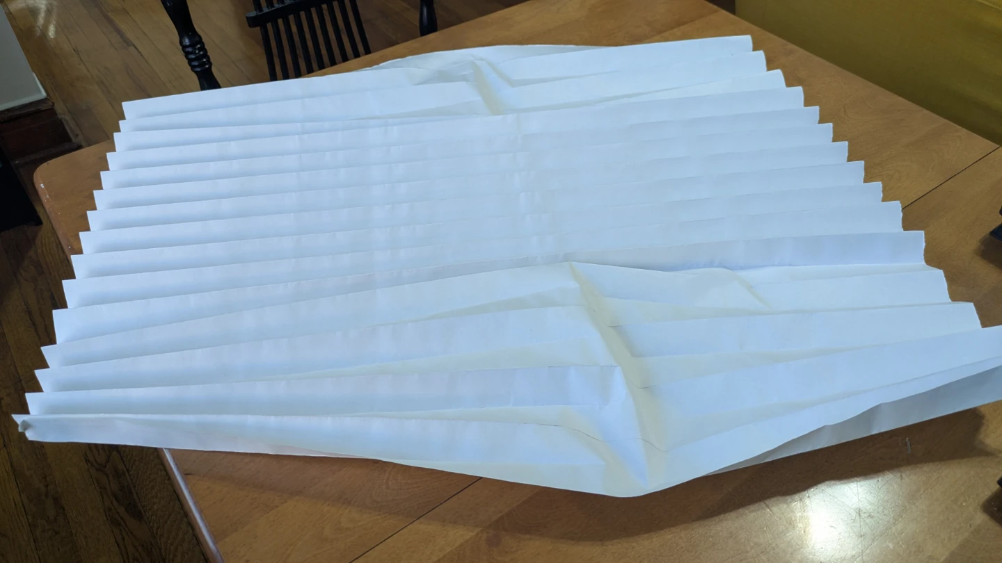 White Pleated window shade