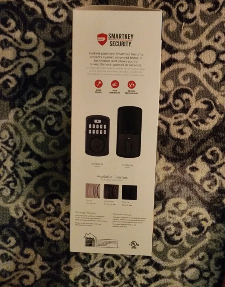 Kwikset Aura Keypad Bluetooth Smart Lock - photo 3