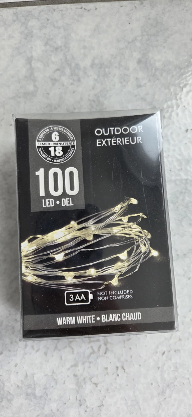 100 LED Outdoor String Lights - Warm White