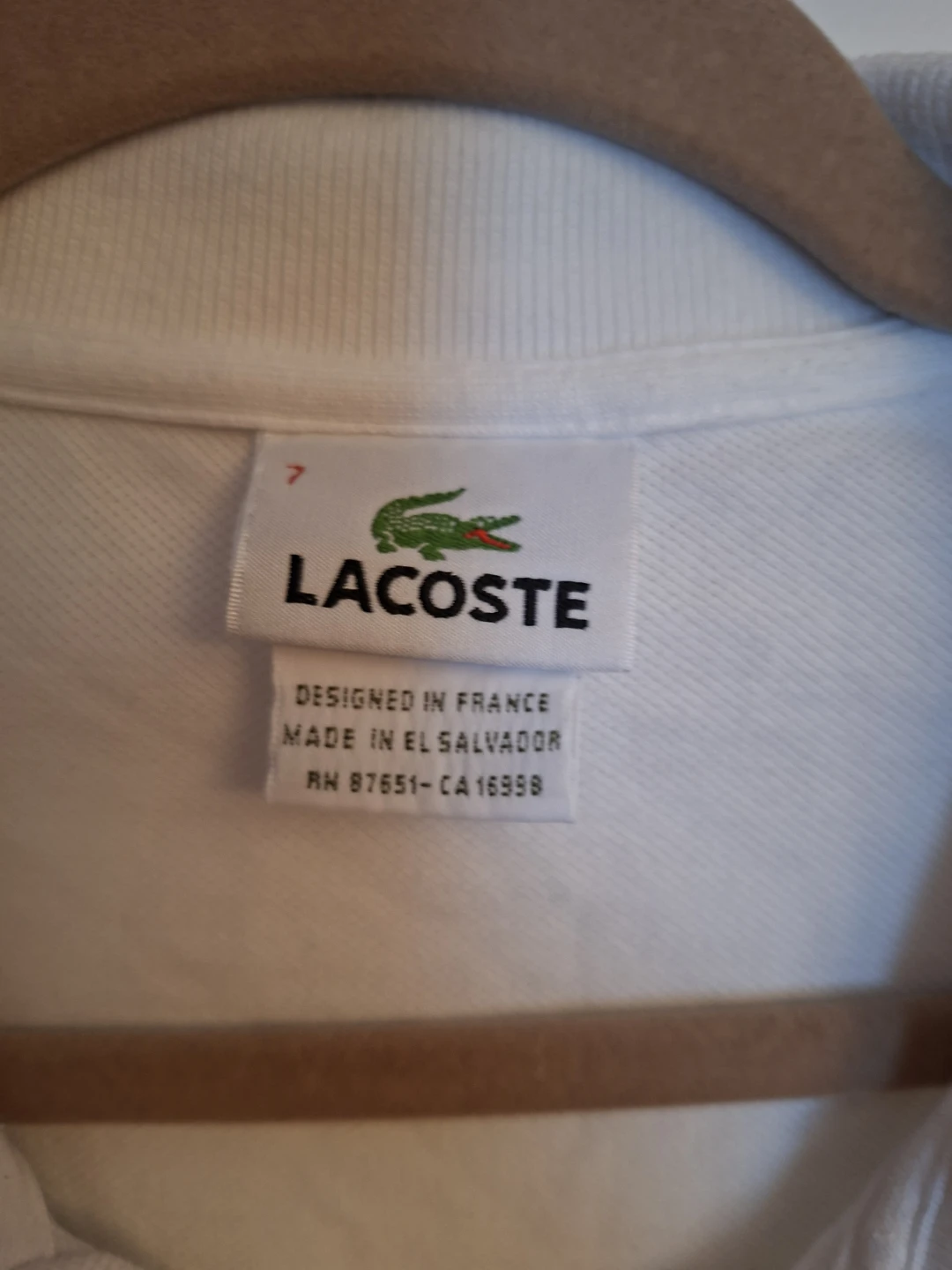 White Lacoste Polo Shirt mens - photo 3
