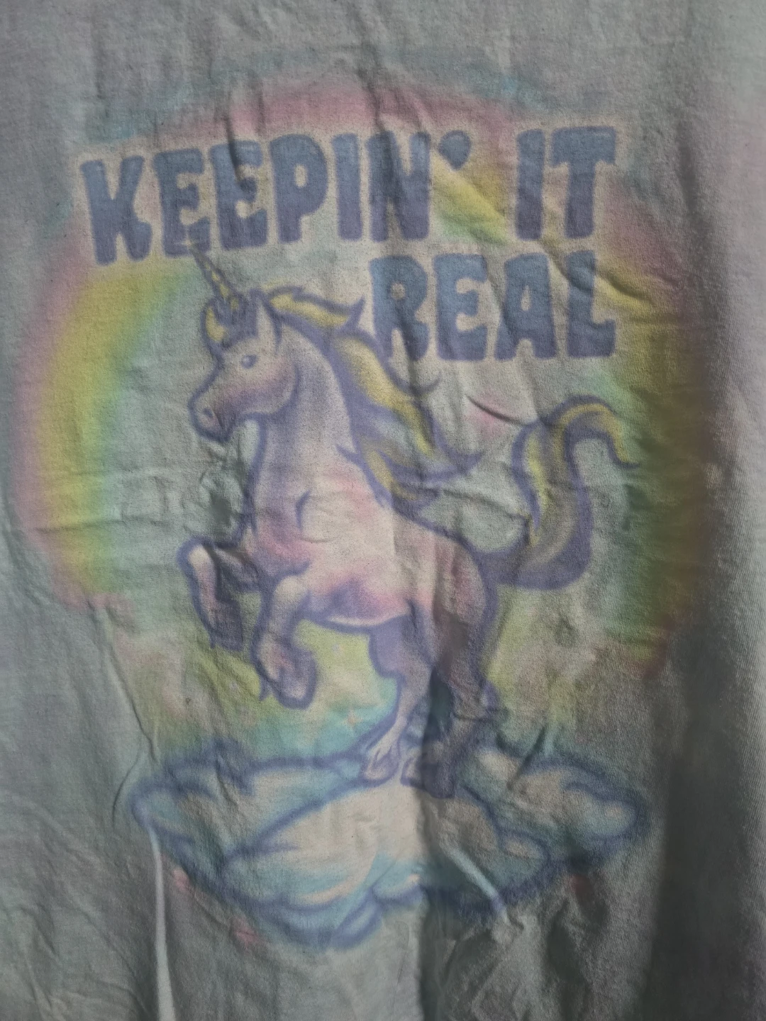 Tie-Dye keepin it Real Unicorn T-Shirt - photo 4