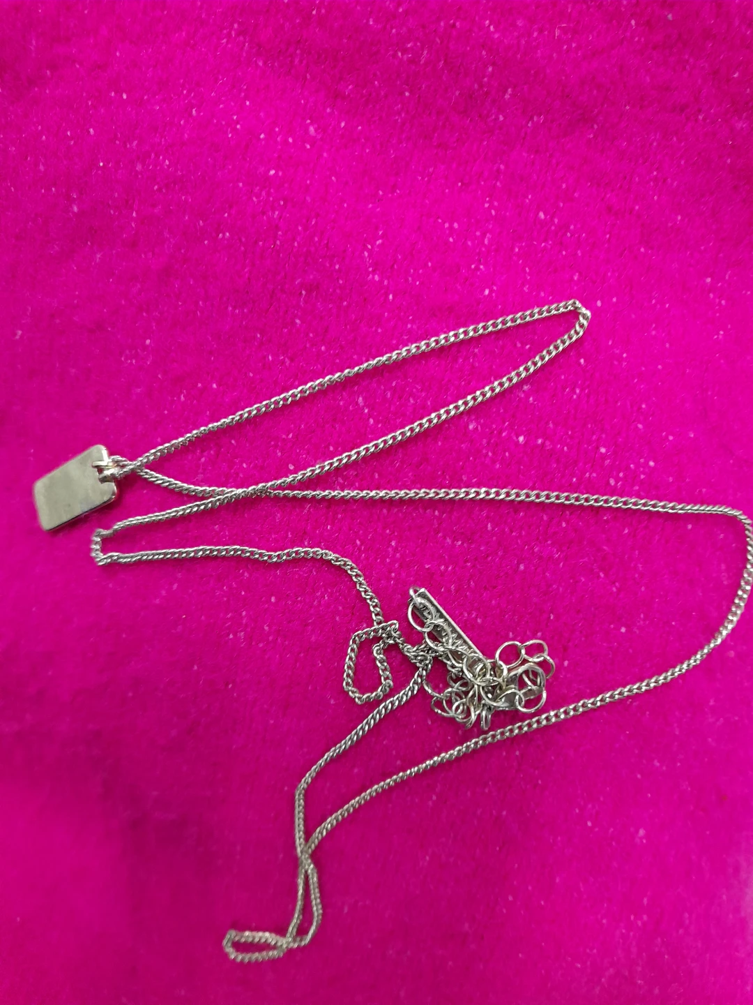Faux Gold tone Plated Small Dog Tag Necklace - photo 2