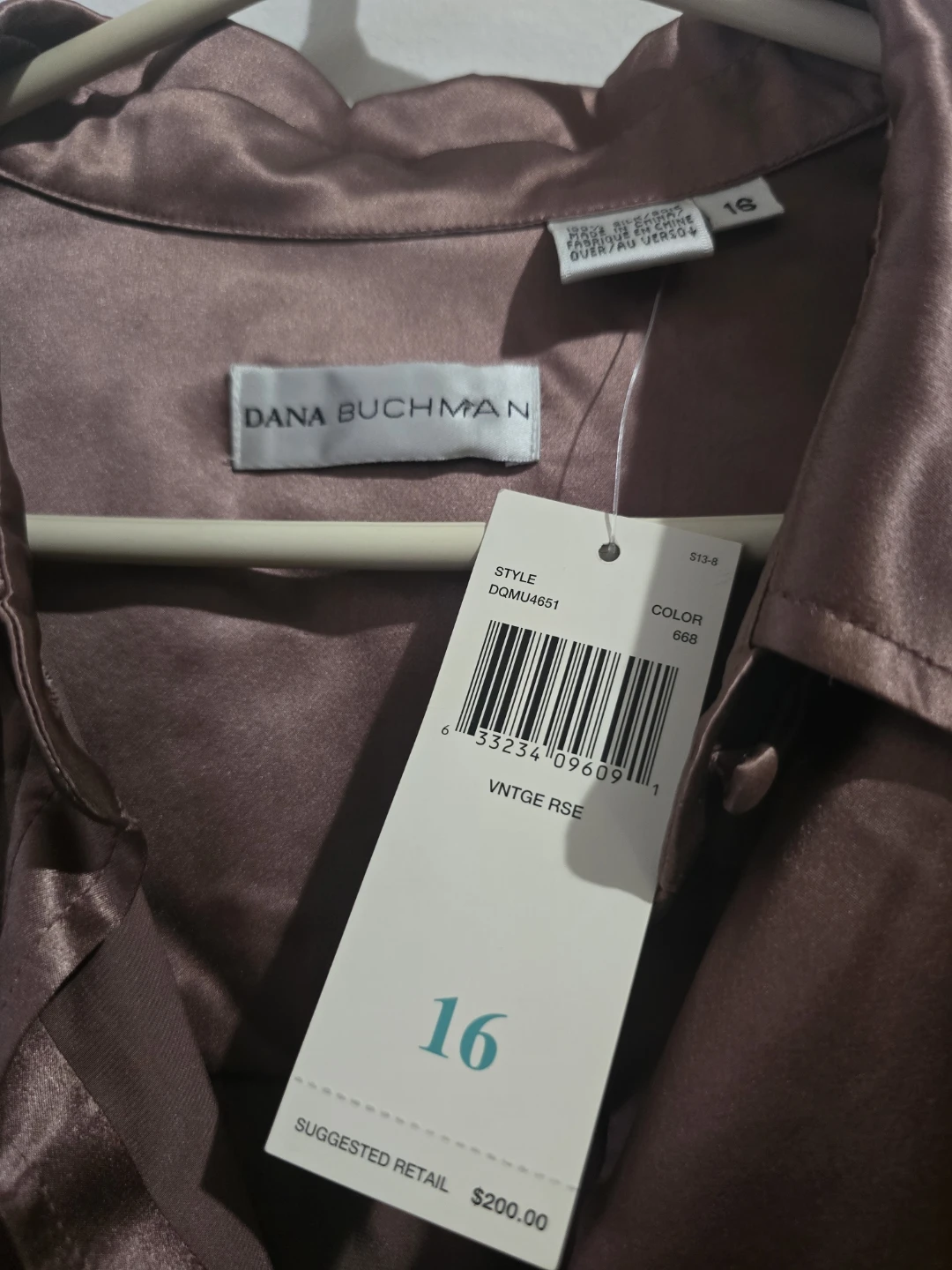 Dana Buchman Women's Satin Puff Sleeve Blouse - Size 16 - photo 5