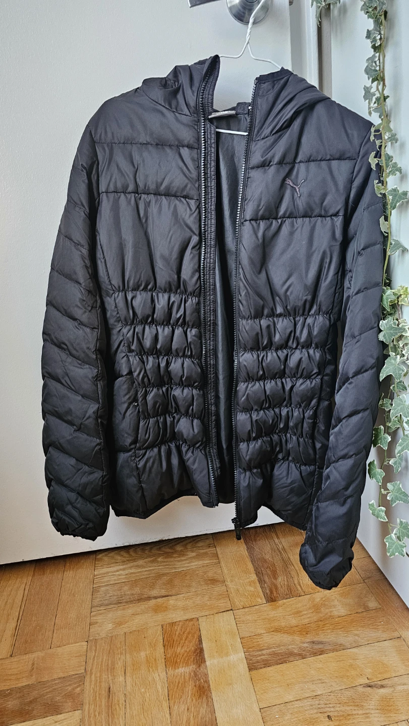 Puma Women's Black Hooded Puffer Jacket XS