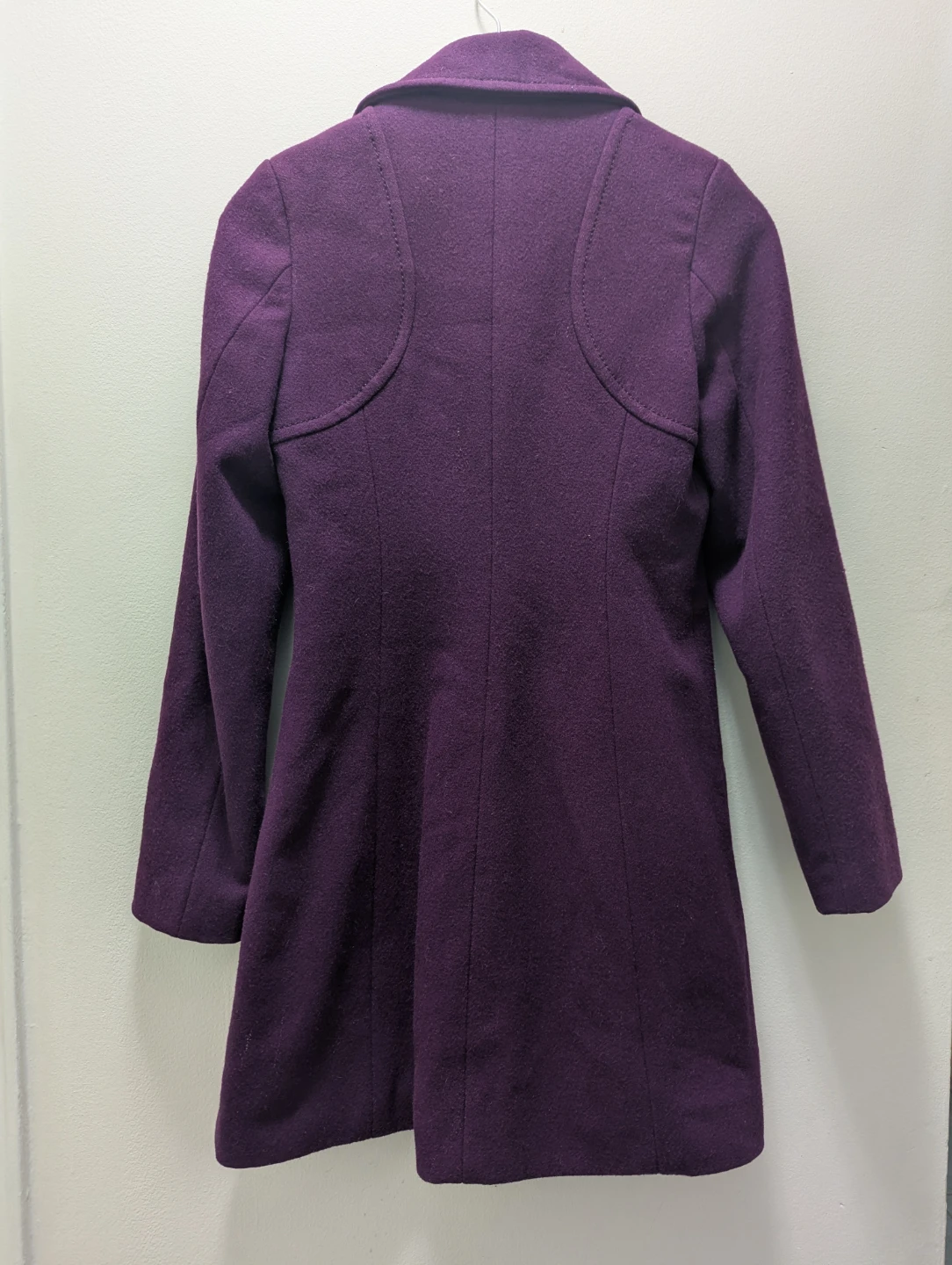H&M Purple Double-Breasted Wool Blend Coat - photo 3