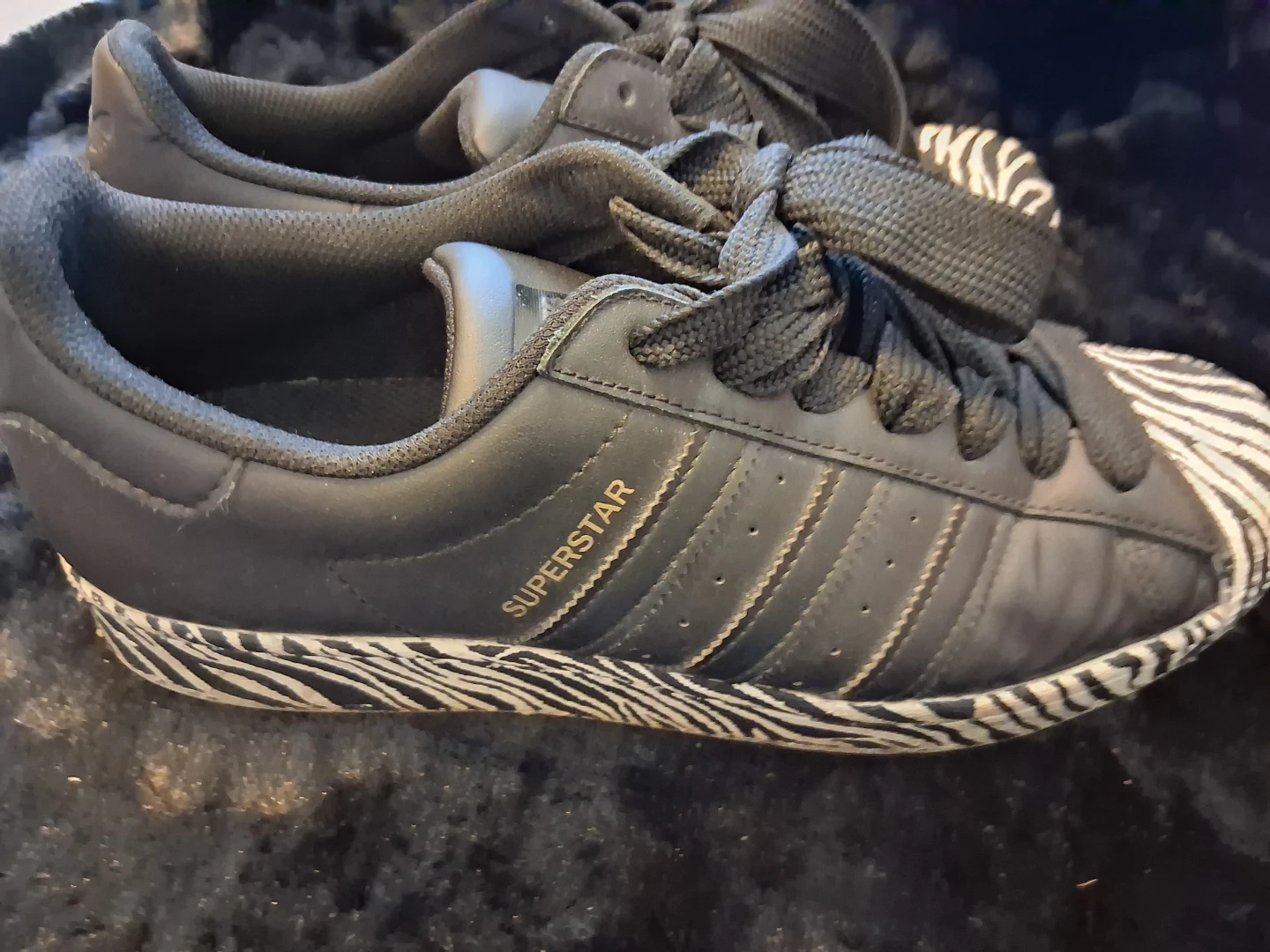 Adidas Superstar Zebra Print Sneakers - photo 2
