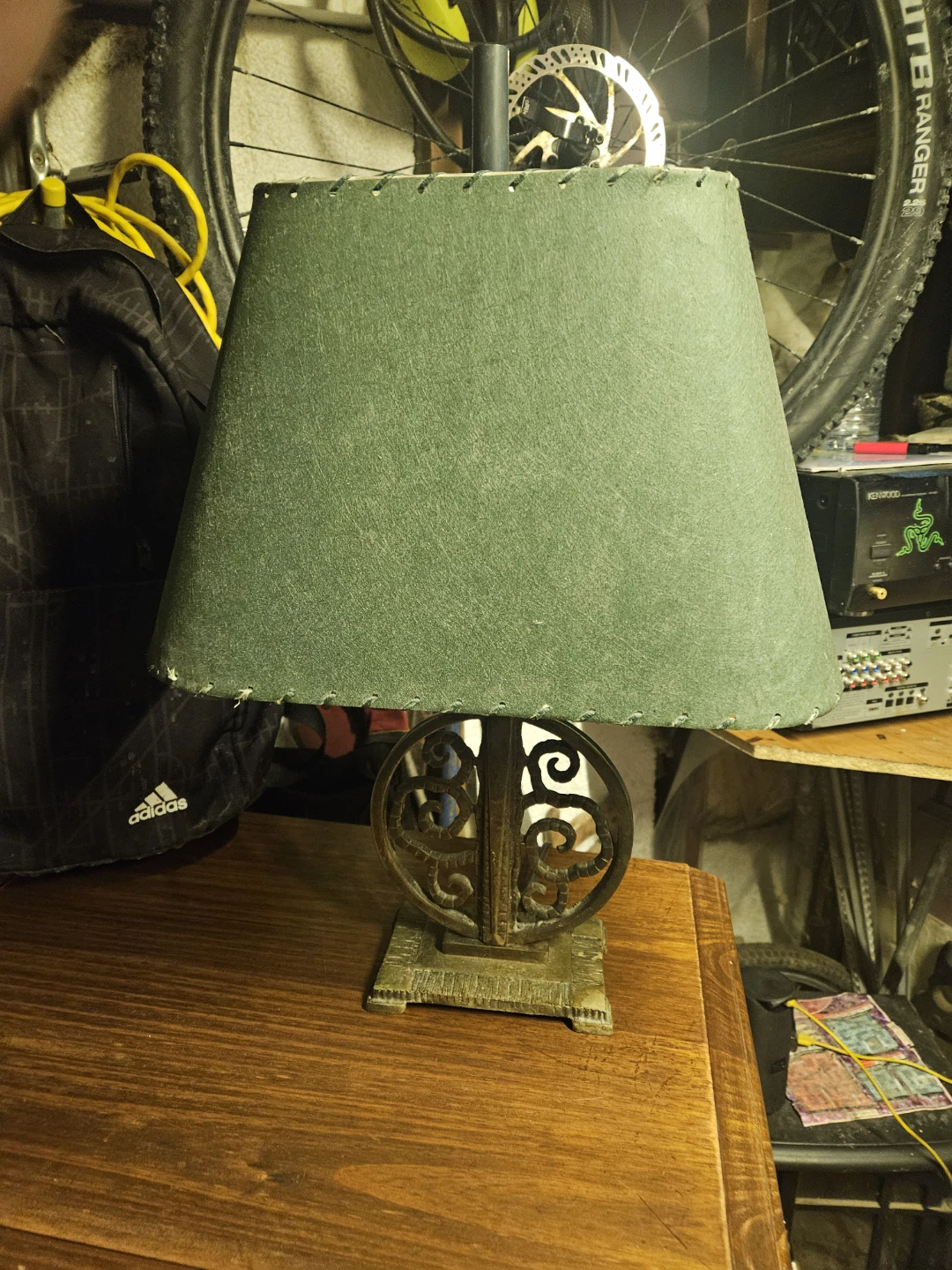 Vintage Desk Lamp with Green Shade - photo 2