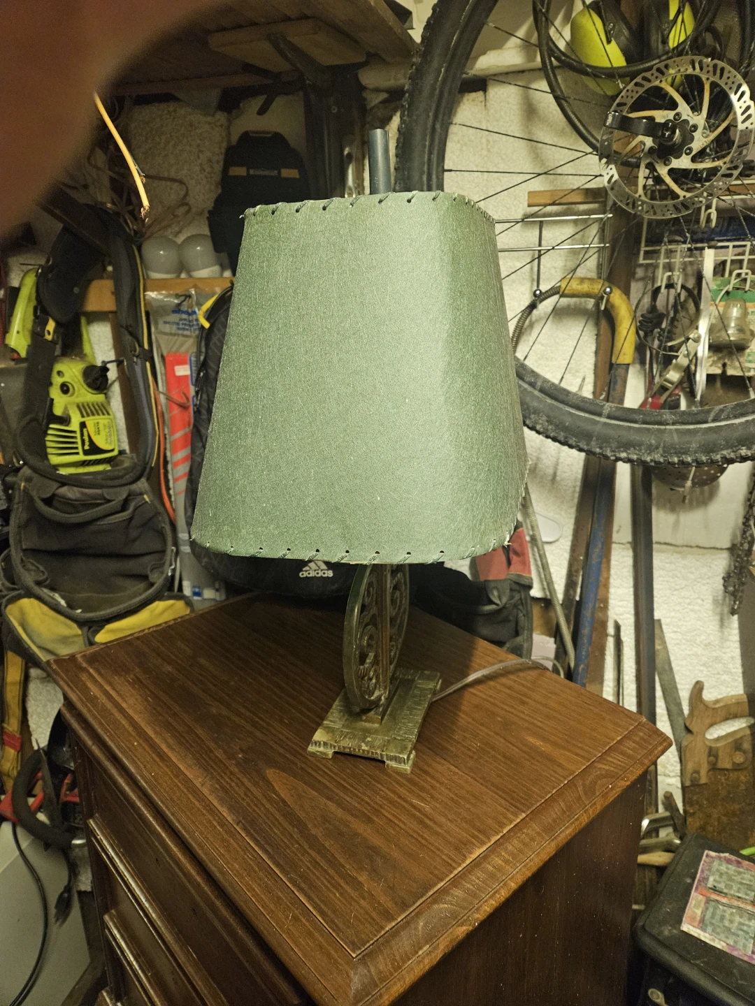 Vintage Desk Lamp with Green Shade - photo 3