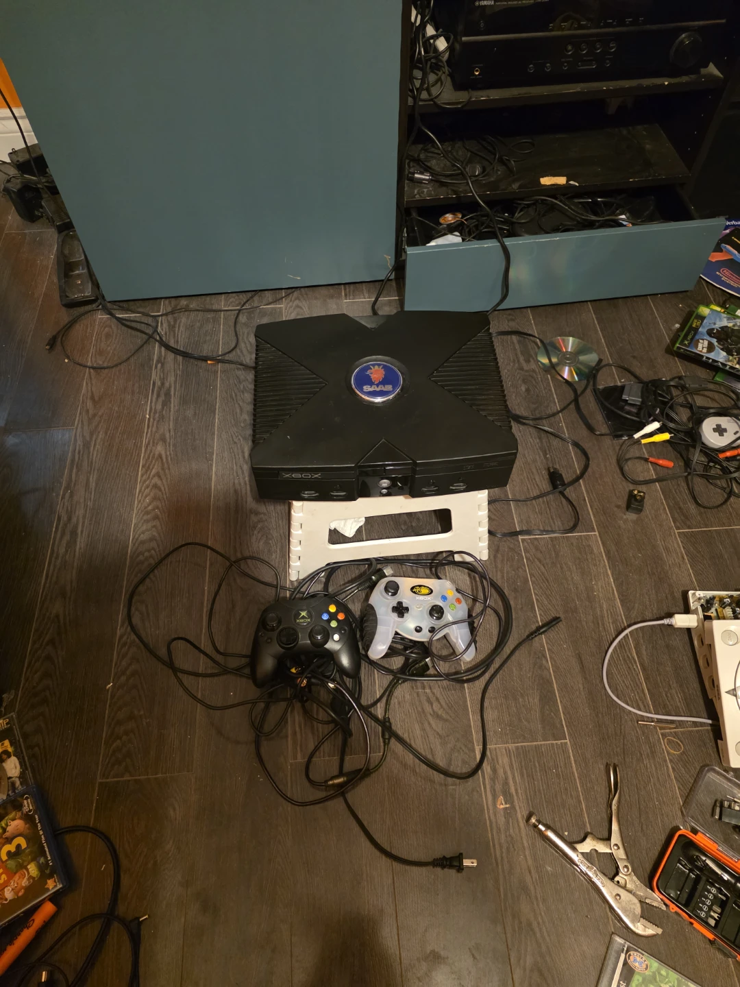 Original Xbox Console with Two Controllers