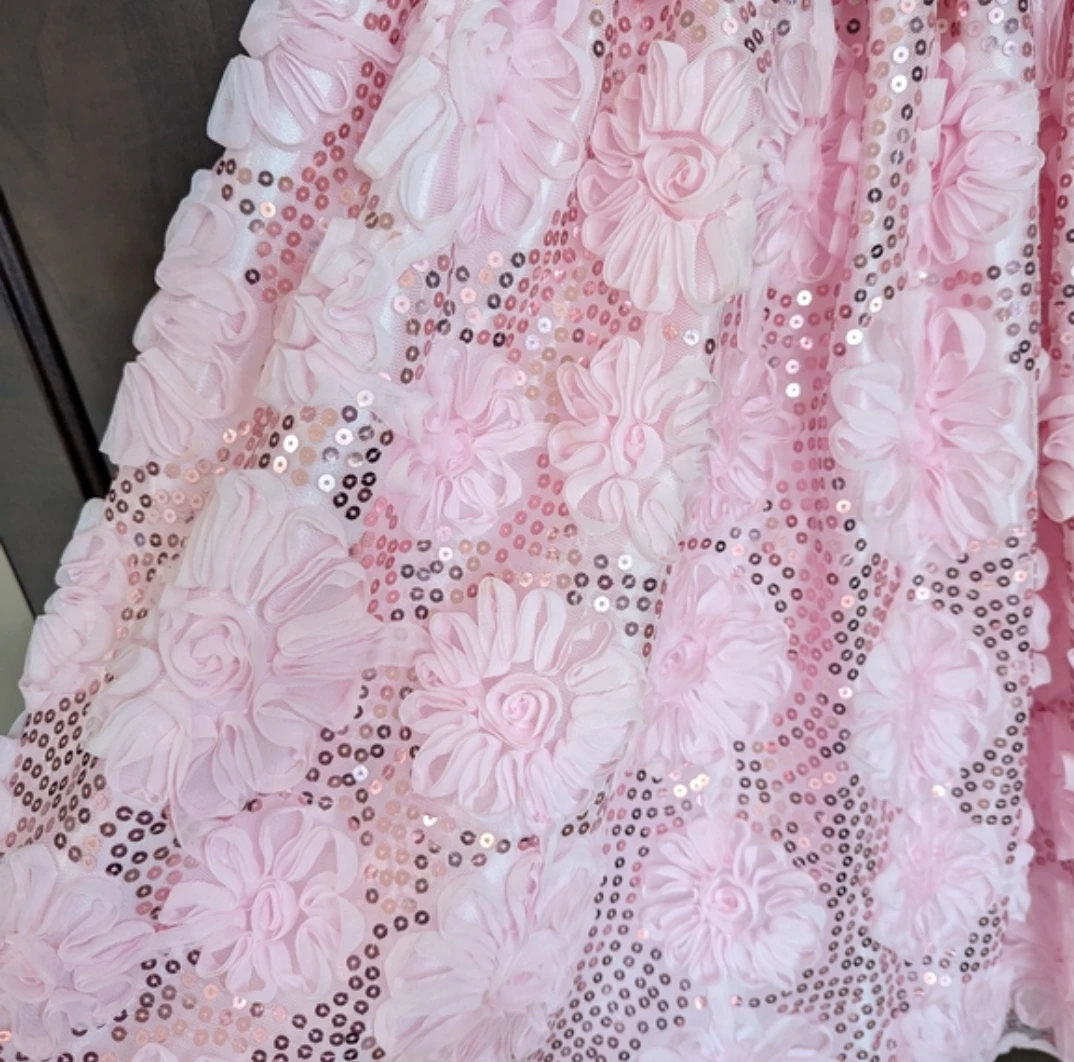 Pink Sequin Flower Dress - photo 2