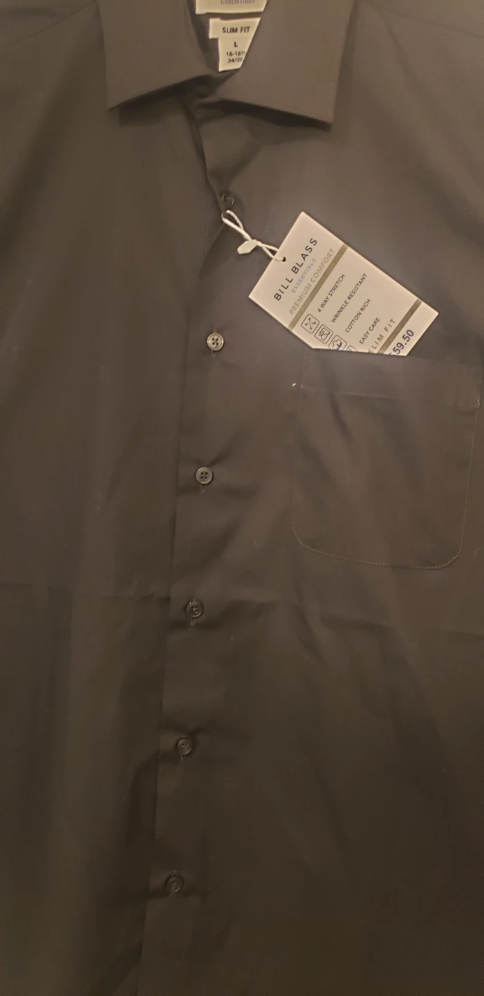 Bill Blass Essentials Men's Slim Fit Dress Shirt Large - photo 2