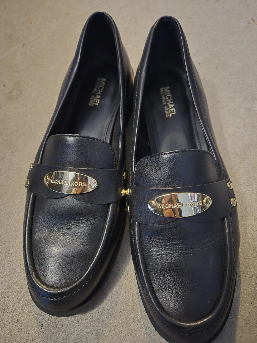 Michael Kors Women's Black Leather Loafers Size 6M