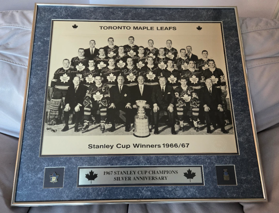 Limited Edition, Signed, 1967 Leafs Stanley Cup Champions photo.