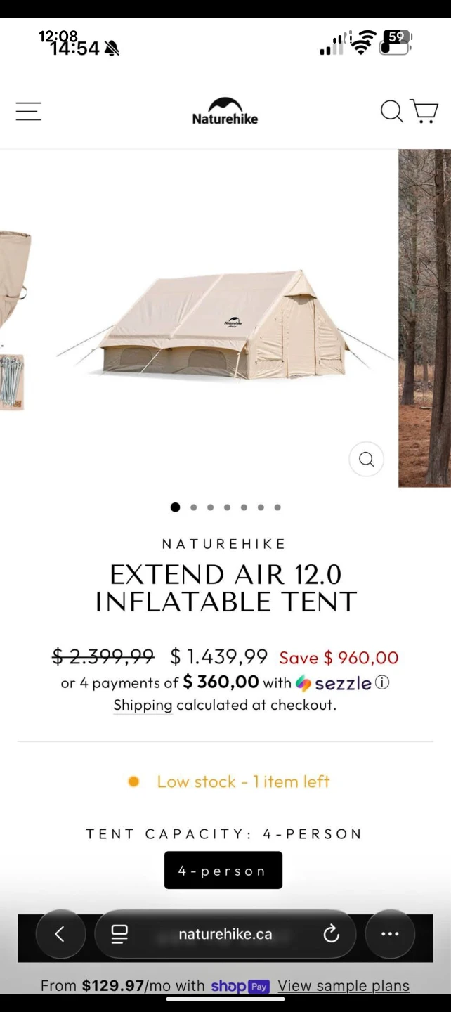 Naturehike Extend Air Tent