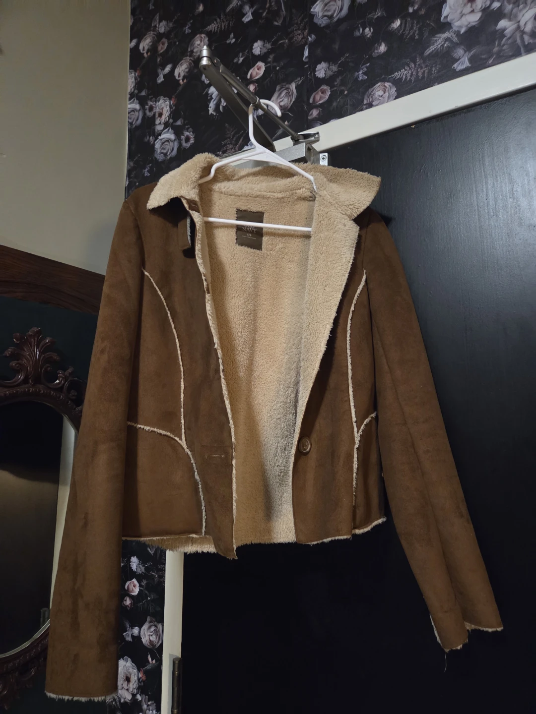 Old Navy Brown Faux Suede Sherpa Lined Jacket