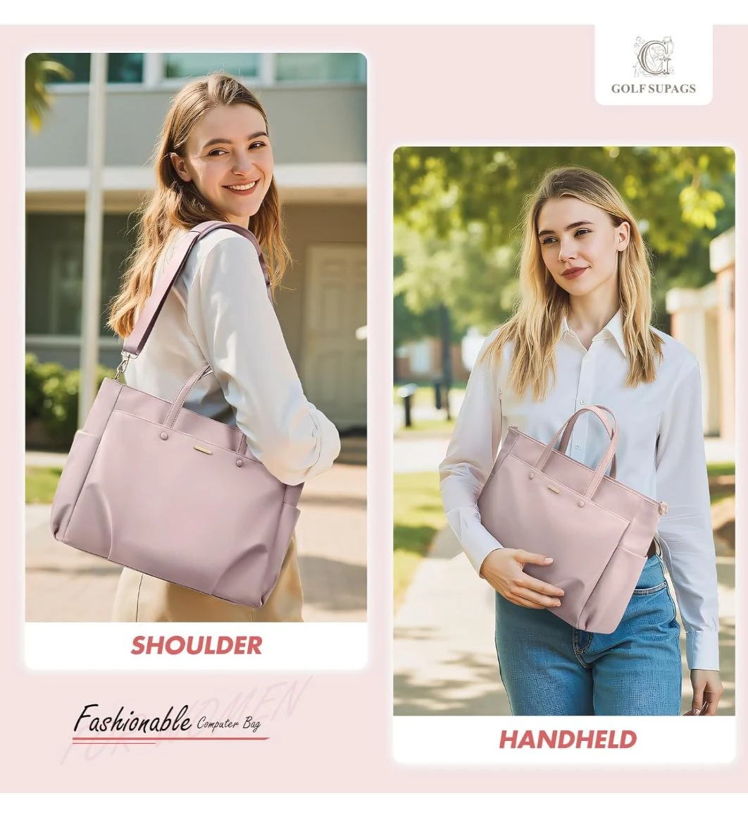 15.6 inch Laptop Shoulder/Tote Bag (Light Pink) - photo 5