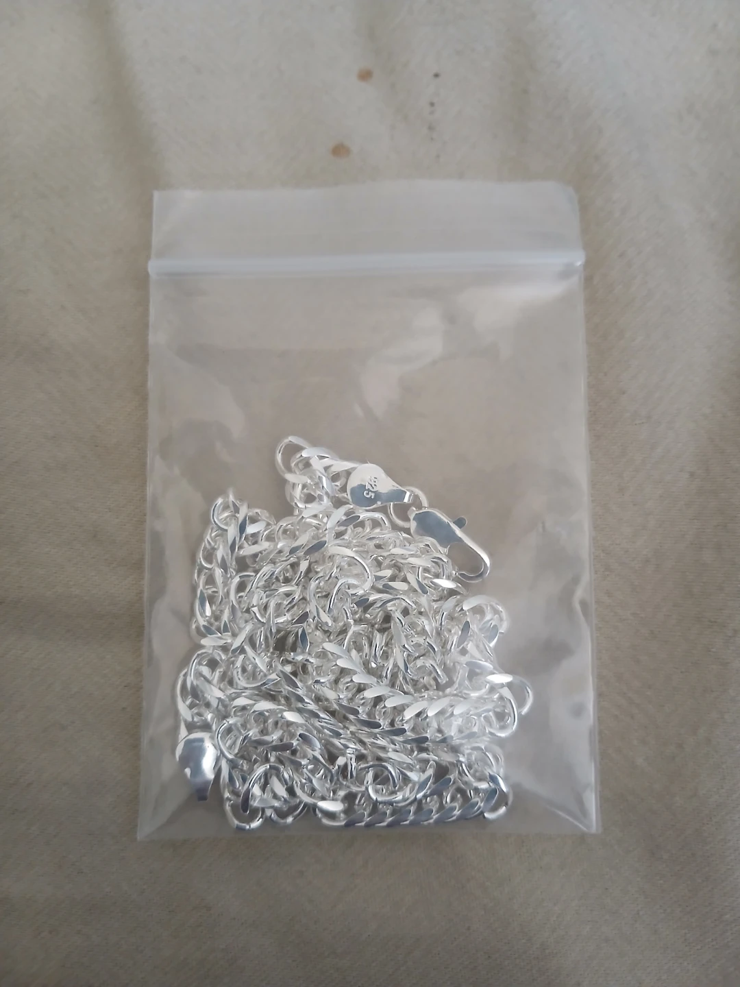 925 Silver Plated White Copper Chain Link Necklace - photo 3
