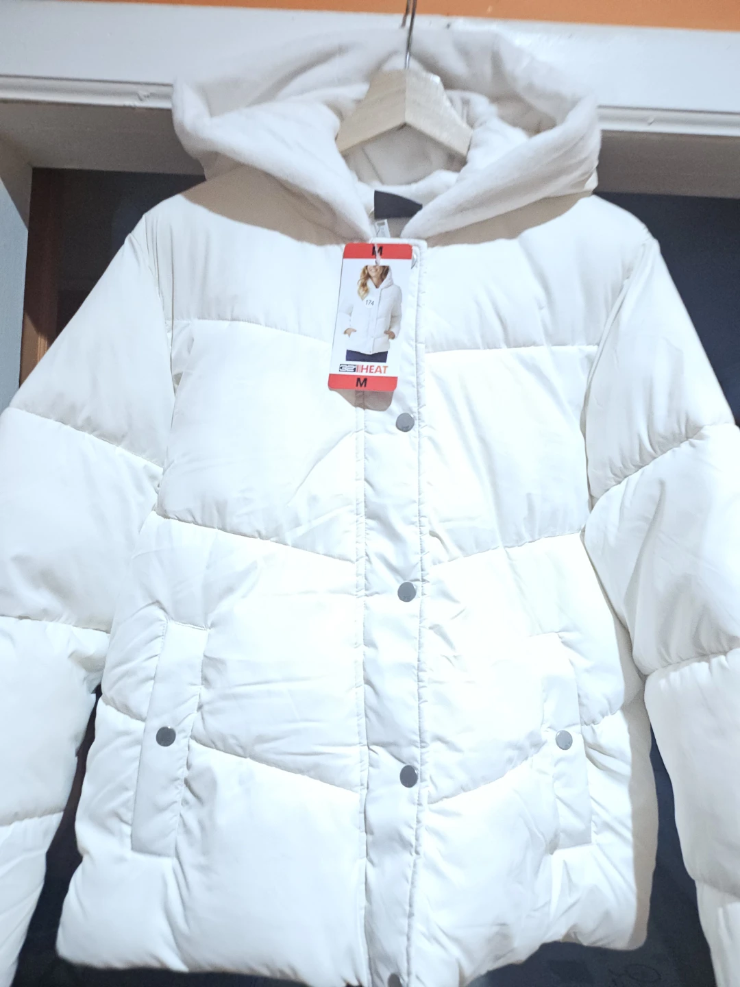 32 Degrees Heat White Puffer Jacket - Size M