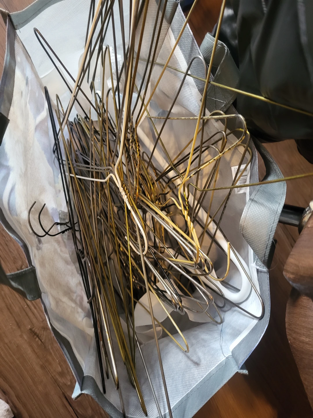 Mixed Lot of Metal and Plastic Clothes Hangers