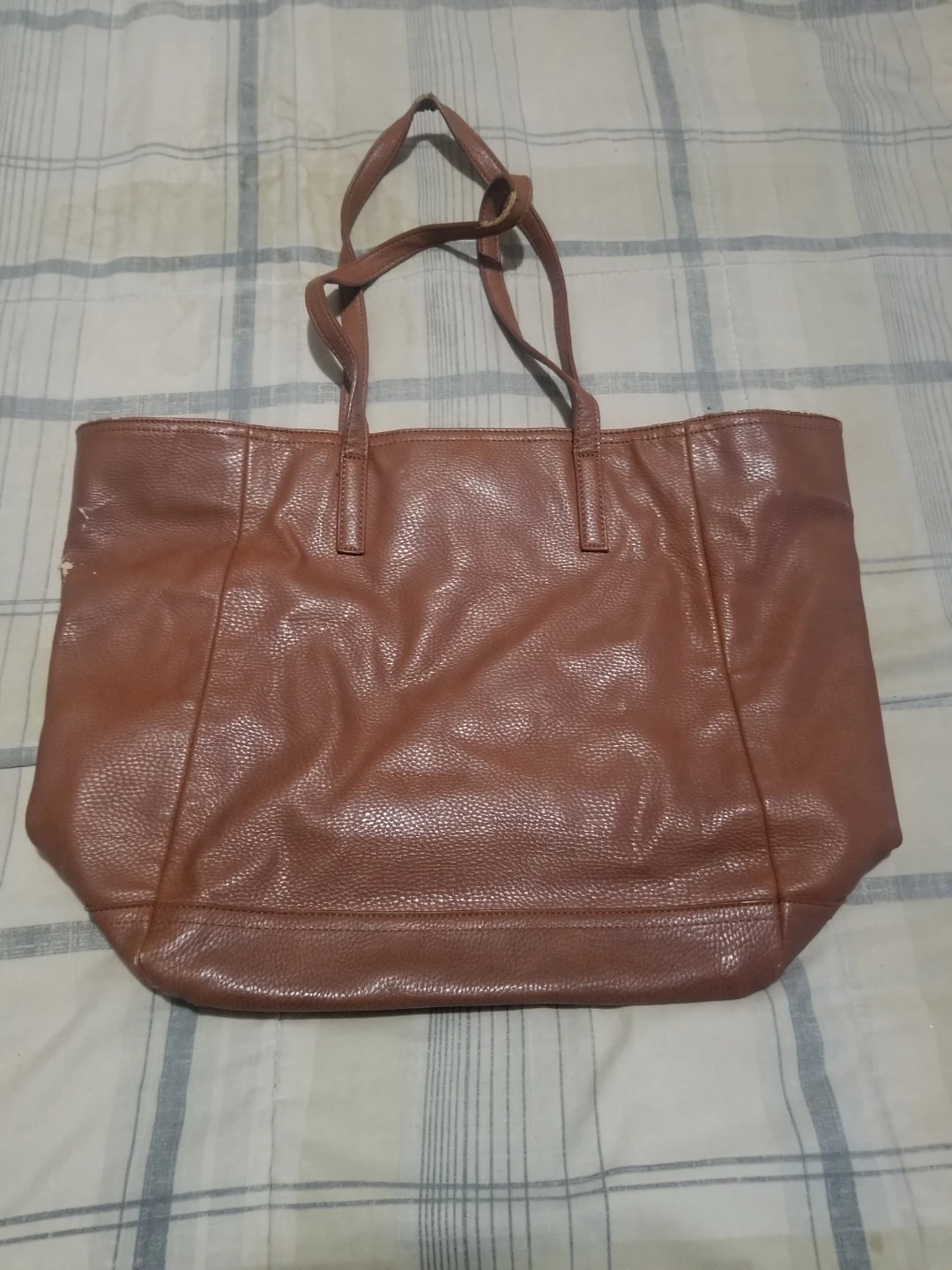 Forever 21 Brown Faux Leather Tote Bag - photo 2