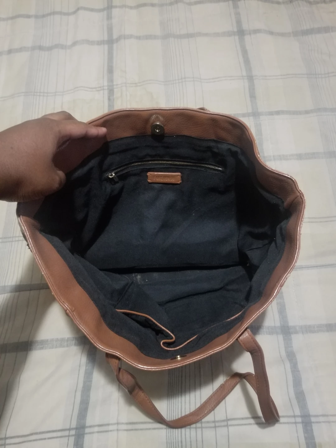 Forever 21 Brown Faux Leather Tote Bag - photo 3